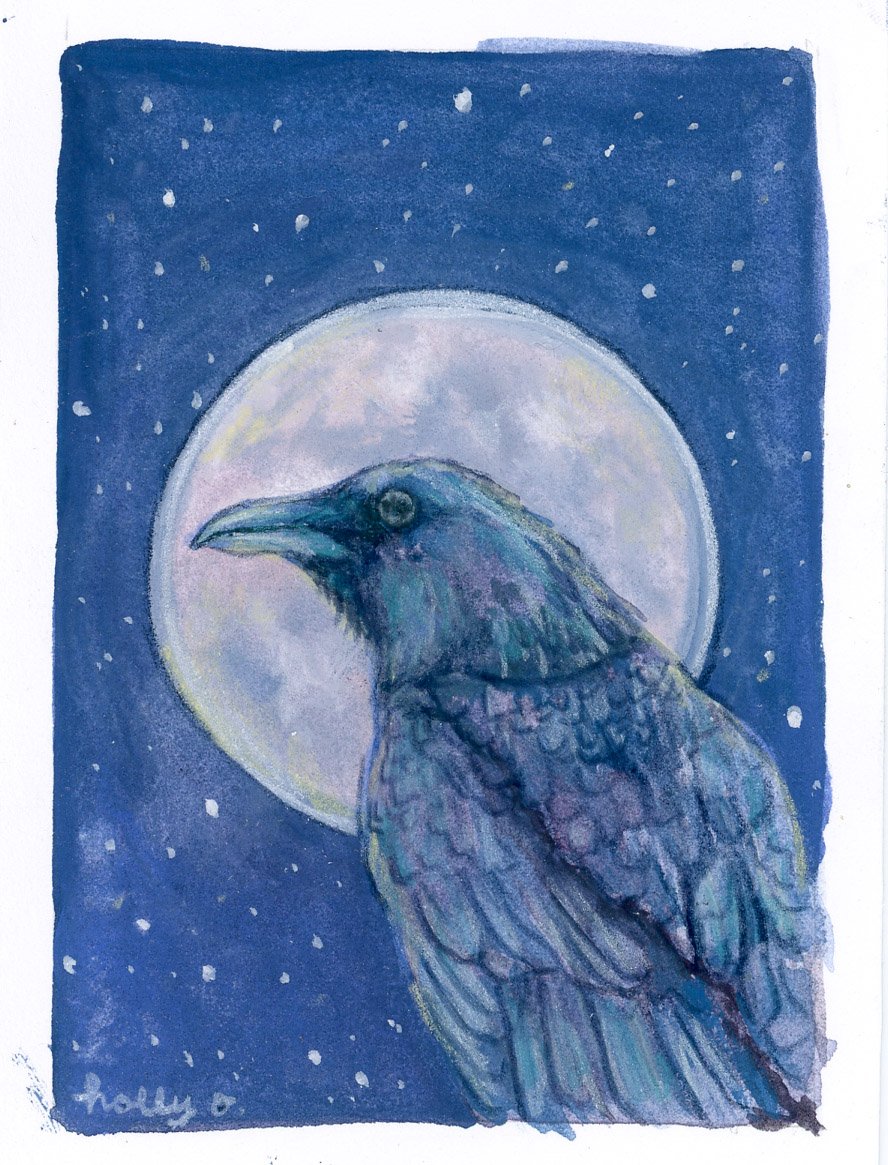 Luna Crow Print — Holly Osburn Art